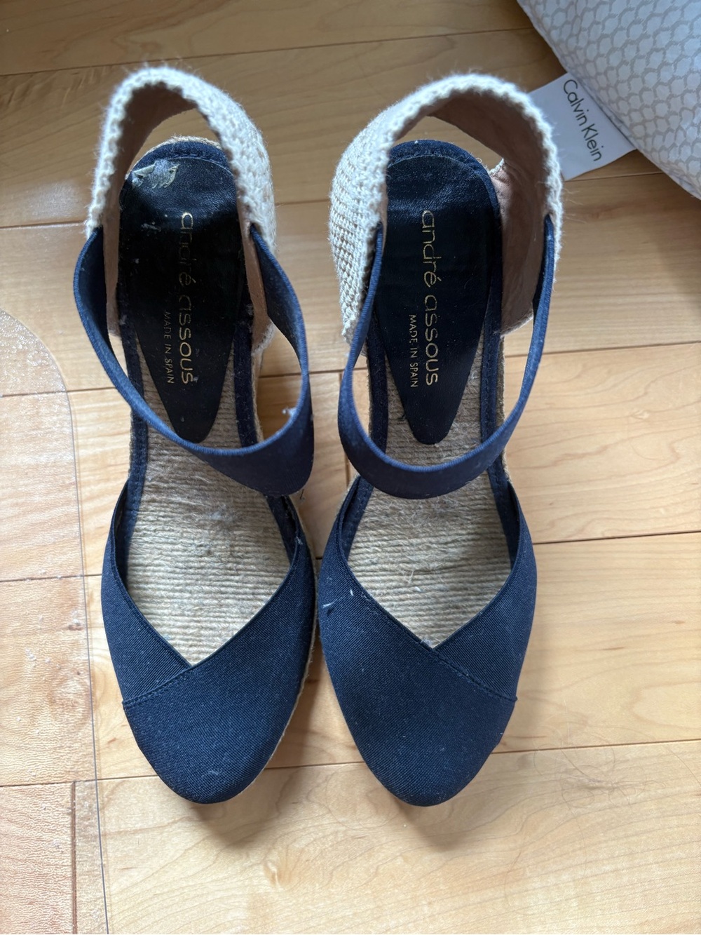 André Assous Anouka Espadrille Wedge Sandal in Navy Women’s Size 8 - Picture 2 of 9